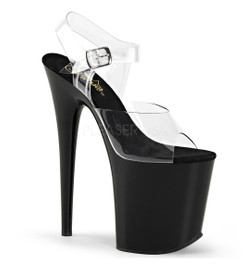 Стрипы силиконовые Pleaser черные FLAM808/C/B