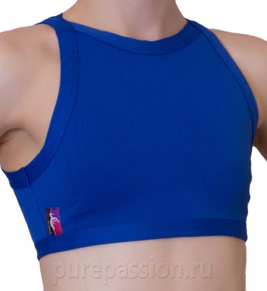 Топ синий High Neck Pole Fit