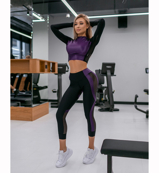 Лосины укороченные Move UP "Black & Limbo" Bona Fide