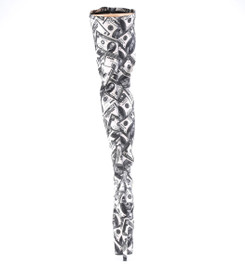 Ботфорты на платформе Pleaser Cash FLAM3000DP/W-BFA/M