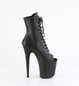Ботильоны на платформе Pleaser черные матовые FLAM1021/BPU/M