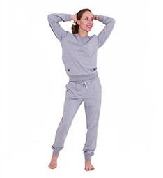 Свитшот серый меланж Crazy Fit