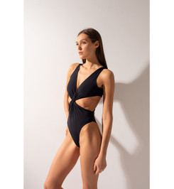 Боди черное Twist Shark