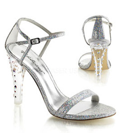 Туфли Pleaser серебряные CLE425/SMCG