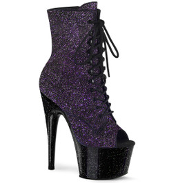 Ботильоны на платформе Pleaser Звездное небо ADO1021MG/PPG/B