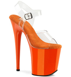 Стрипы силиконовые Pleaser оранжевые FLAM808/C/OG