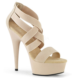 Босоножки Pleaser бежевые DEL669/NDELS-PU/M