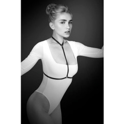 Портупея черная из стреп-лент Pamela