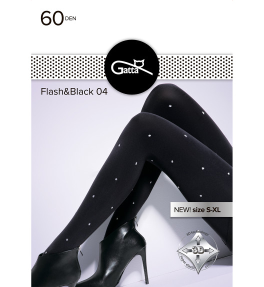 Колготки черные FLASH & BLACK 04 Gatta