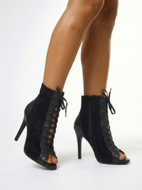 Туфли Хилсы Estrella Pro Черная замша ESP907BLSU