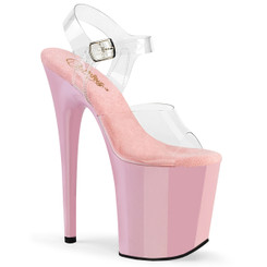 Стрипы силиконовые Pleaser розовые FLAM808/C/BP