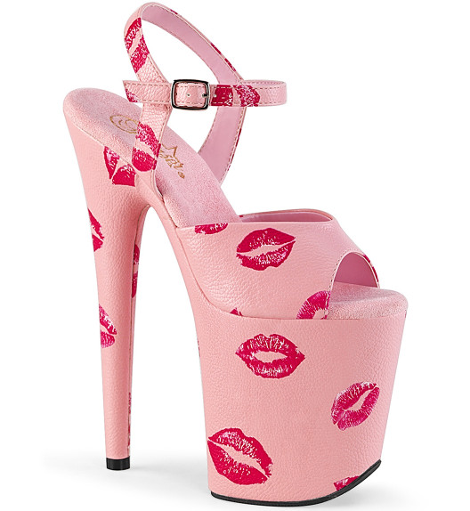 Стрипы Pleaser розовые FLAM809KISSES/BPPU/M