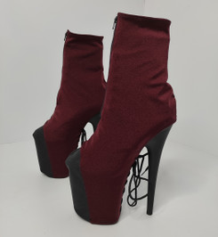 Защита-Чулок на стрипы бордо с черным Lace