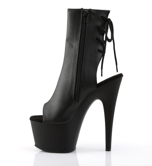 Ботильоны на платформе Pleaser черные матовые ADO1018/BPU/M