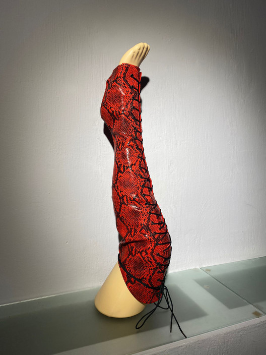 Краги с наколенниками красная змея