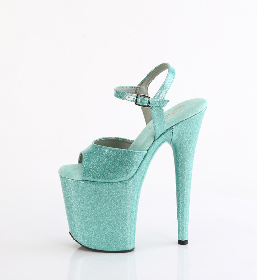 Стрипы Pleaser голубые с блеском FLAM809GP/AQG/M