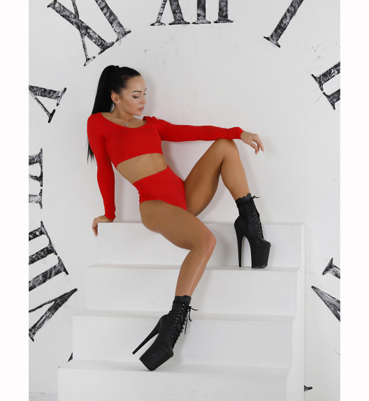 Шорты красные PinUp Style I-Style