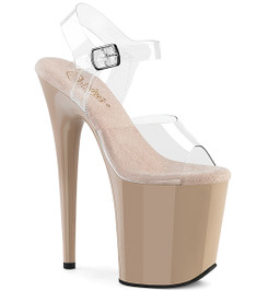 Стрипы силиконовые Pleaser бежевые FLAM808/C/ND