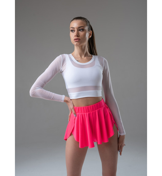 Лонгслив белый из сетки Shadow I-Style