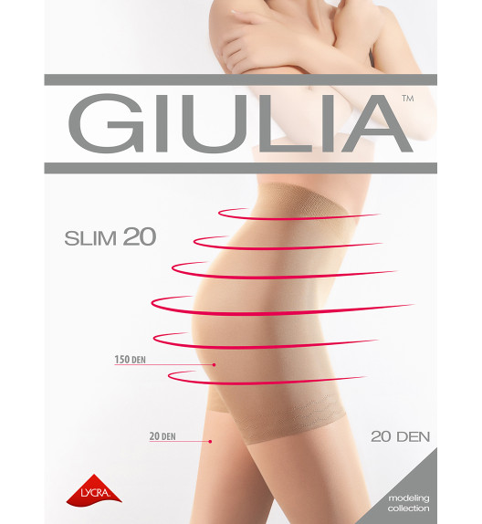 Колготки телесные SLIM 20 Giulia