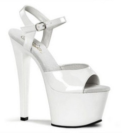 Туфли Pleaser белые SKY309/W/M