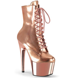 Ботильоны на платформе Pleaser розовое золото ADO1020/ROGMPU/ROGCH