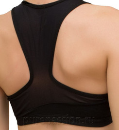 Топ черный с розовым GeoMesh Pole Fit