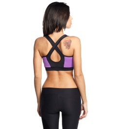 Топ спортивный фиолетовый с черным Crossback Star