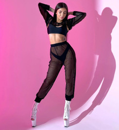 Джоггеры черные Jaya Mesh Polerina