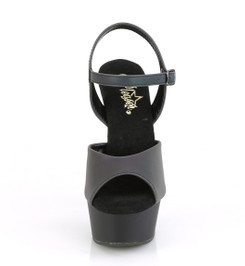 Босоножки на платформе Pleaser черные DEL609REFL/GNREFL/B