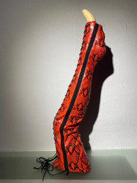 Краги-Ботфорты красная змея