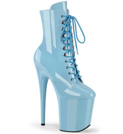 Ботильоны на платформе Pleaser голубые FLAM1020/BB/M