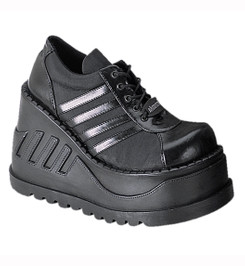 Ботинки на платформе Demonia Pleaser черные STO08/B/PU