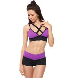 Шорты черные с фиолетовым Competition