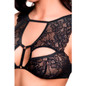 Бралетт черный кружевной с перемычками