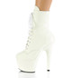 Ботильоны на платформе Pleaser белые неоновые ADO1020GD/WPU/M