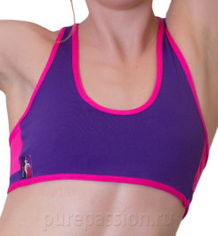 Топ фиолетовый с розовым Retro Pole Fit