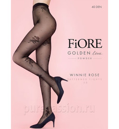 Колготки черные WINNIE ROSE Fiore