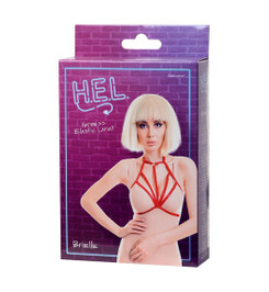 Портупея красная из стреп-лент Brielle H.E.L.