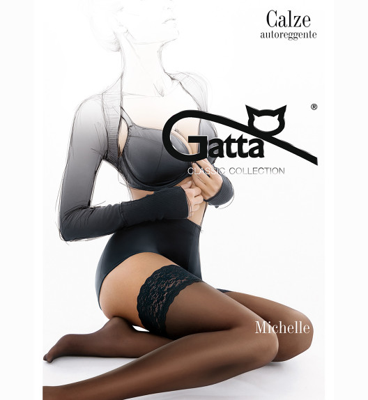 Чулки белые MICHELLE 01 Gatta