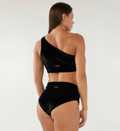 Топ черный бархат Devi Polerina