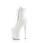 Ботильоны на платформе Pleaser белые матовые FLAM1020/WPU/M