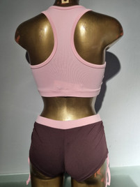 Шорты бордо с нежно-розовым Bielmann