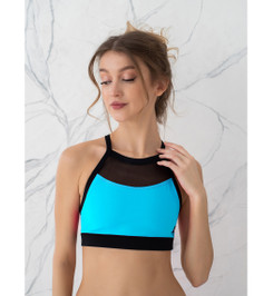 Топ голубой с сеткой Hero I-Style