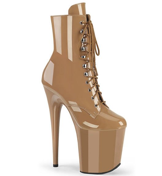 Ботильоны на платформе Pleaser бежевые FLAM1020/TF/M