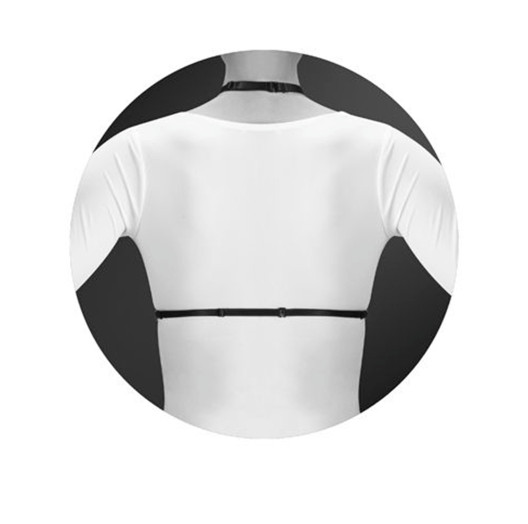 Портупея черная из стреп-лент Pamela