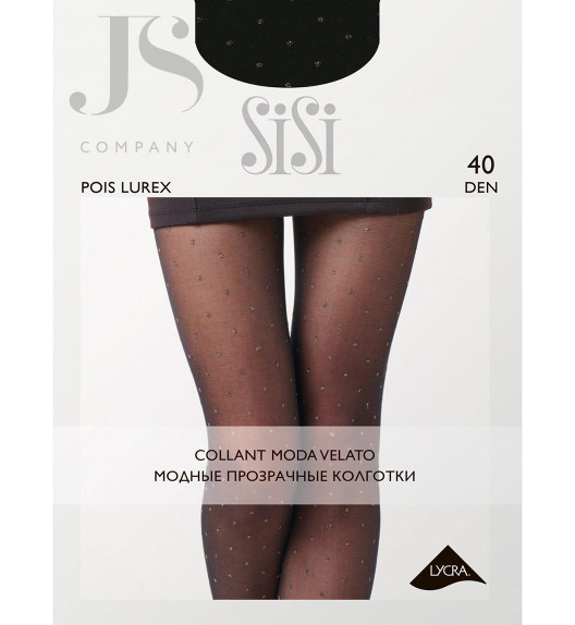 Колготки черные POIS LUREX SiSi