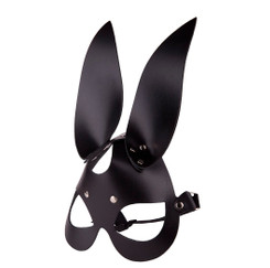 Маска черная кожаная Rabbit