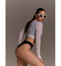 Лонгслив белый сетка Shark