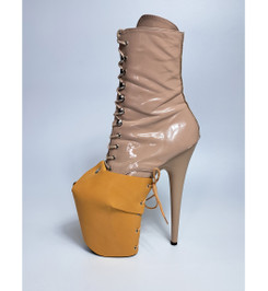 Защита на стрипы кожаная карамель Lace